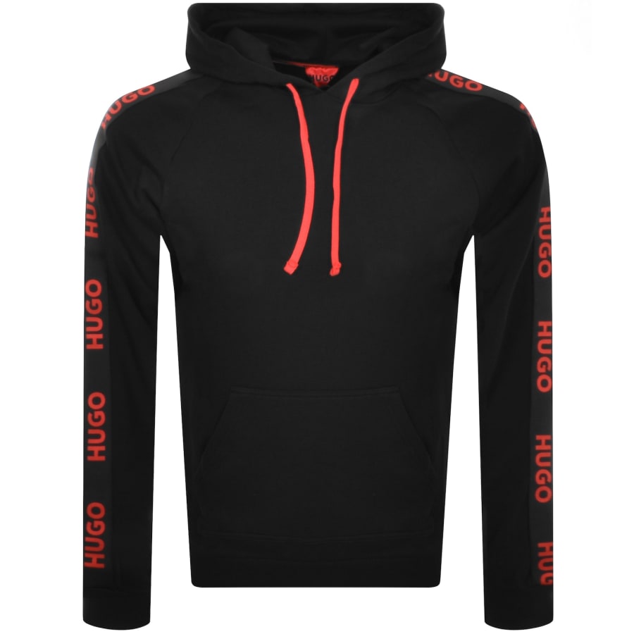 HUGO Lounge Sporty Logo Hoodie Black Mainline Menswear